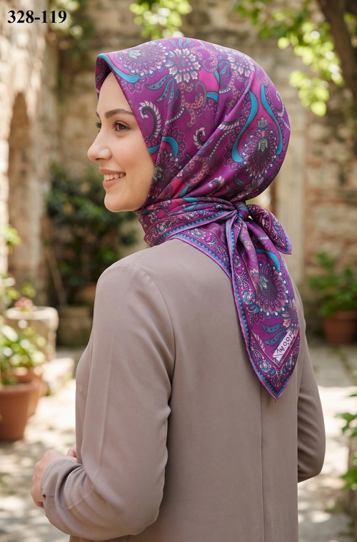 Soft Pamuk Eşarp (Mürdüm) 328-119