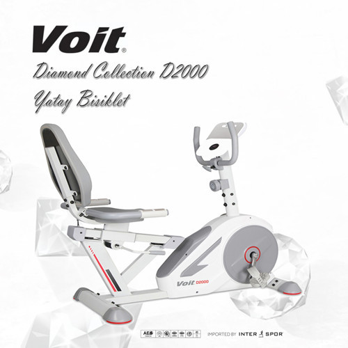D2000 Diamond Collection Yatay Bisiklet 120 kg Taşıma Kapasitesi ile 8 Kademe Direnç Mekanizması