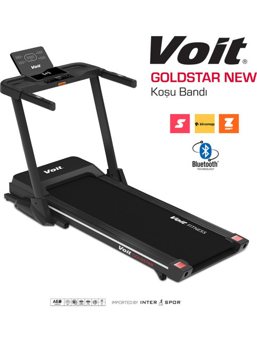 Goldstar New Koşu Bandı, Otomatik Eğimli, 3 HP/DC Motorlu, Katlanabilir, Bluetooth App, 18km Hız, Programlı Koşu Bandı