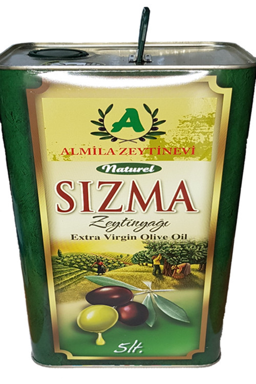 Edremit Naturel Sızma Zeytinyağı Teneke 5 L Soğuk Sıkım