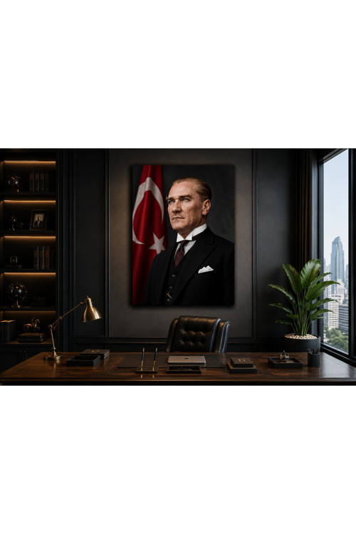Atatürk Metal Tablo | Premium Uv Baskı Dekoratif Duvar Tablosu |