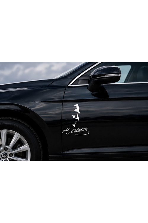 Sürpriz Hediyeli Ulu Önder Mustafa Kemal Atatürk Araç Ve Motor Sticker