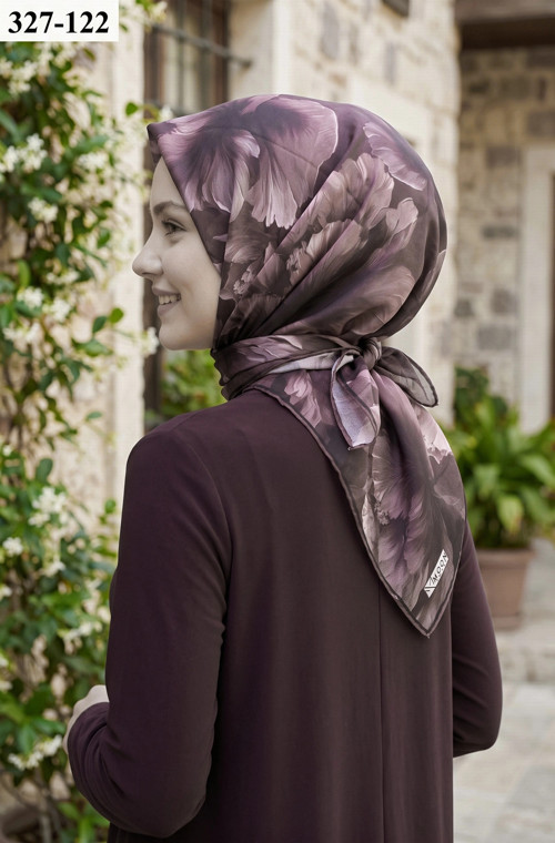 Soft Pamuk Eşarp (Kahverengi) 327-122