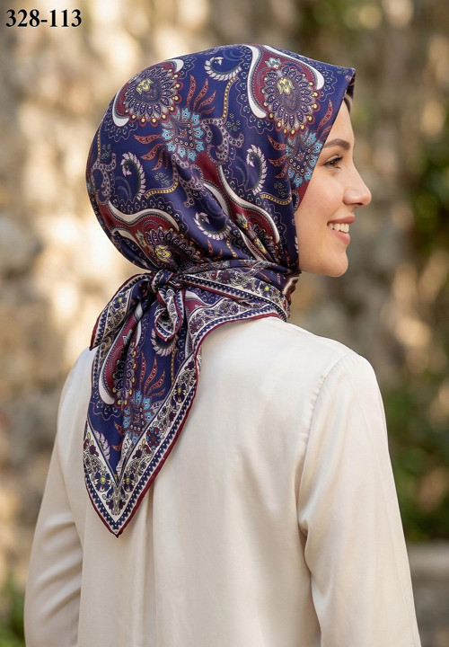 Soft Pamuk Eşarp (Lacivert) 328-113