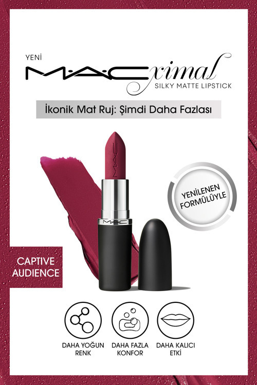 M·A·CXIMAL Silky Matte Lipstick Nemlendirme Etkili Yoğun Renk Sağlayan Ruj - Velvet Teddy