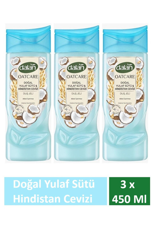 Duş Jeli Oatcare Yulaf Sütü Ve Hindistan Cevizi 450 Ml x 3 Adet