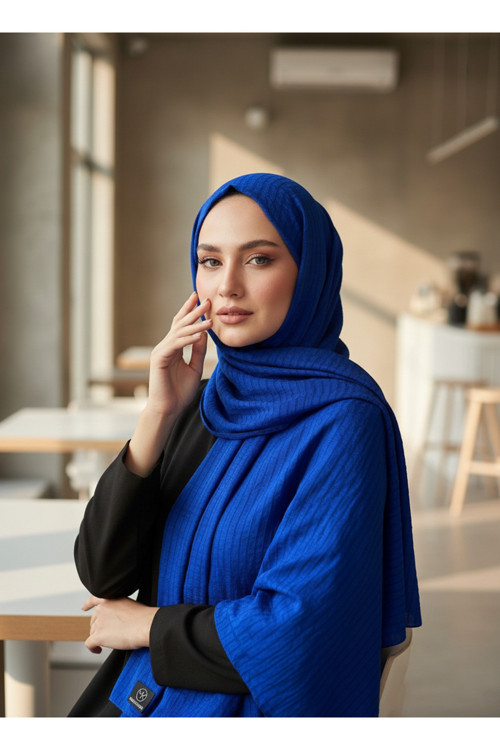 Moda Kaşmir Satır Çizgili Pamuklu Şal