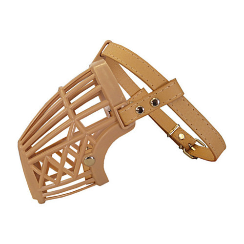 Plastik Köpek Ağızlığı 13 cm-32 cm Bej Large