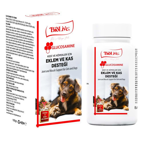 Glucosamine Kedi ve Köpekler İçin Eklem ve Kas Desteği Toz Vitamin 100gr