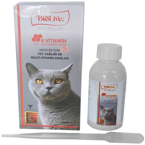 Kediler İçin B Vitamin+Multivitamin Tüy Sağlığı Likit Vitamin 100ml