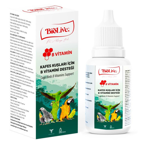 B-Vitamin Kuşlar İçin Tüy Döküm Desteği 50ml