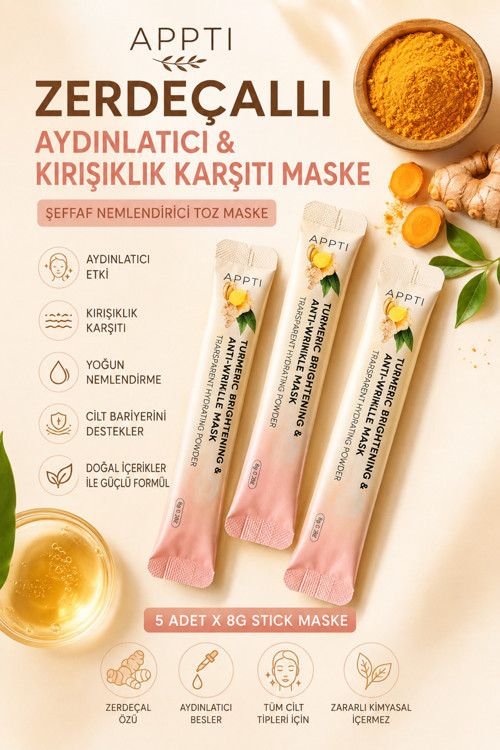 ZERDEÇALLI AYDINLATICI & KIRIŞIKLIK KARŞITI MASKE