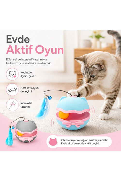 Evcil Hayvan Elektronik Hareketli Kuyruklu Dönebilen Toplu Tumbler Oyuncak