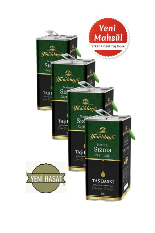 Natürel Soğuk Sıkım Sızma Erken Hasat 0,3 Asit 4X5L 4Ad Zeytinyağı