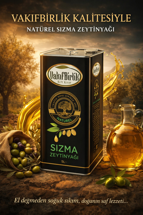Özel Seri Natürel Soğuk Sıkım Sızma Erken Hasat 5L (4800Gr) Zeytinyağı