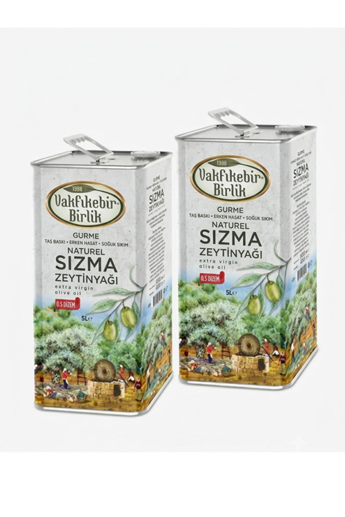 Soğuk Sıkım Sızma Natürel Erken Hasat 0,3 Asit 2X5L Zeytinyağı