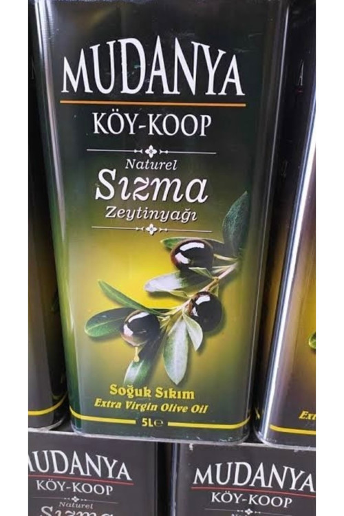 Mudanya Soğuk Sıkım Natürel Sızma Zeytinyağı 5L (4800Gr)