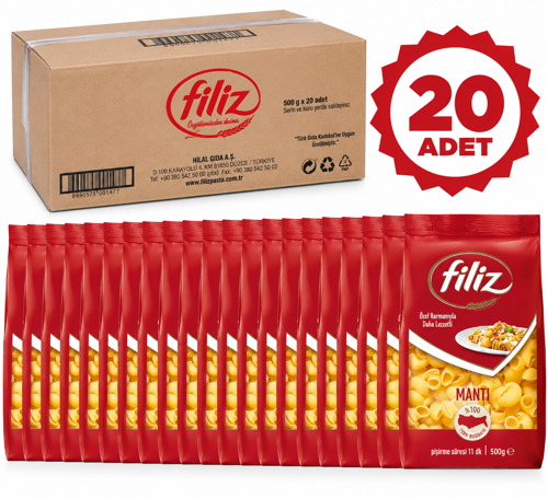 Mantı Makarna 500 g 20 Adet - Pratik Lezzet %100 Türk Buğdayı - Güven Bitkisel