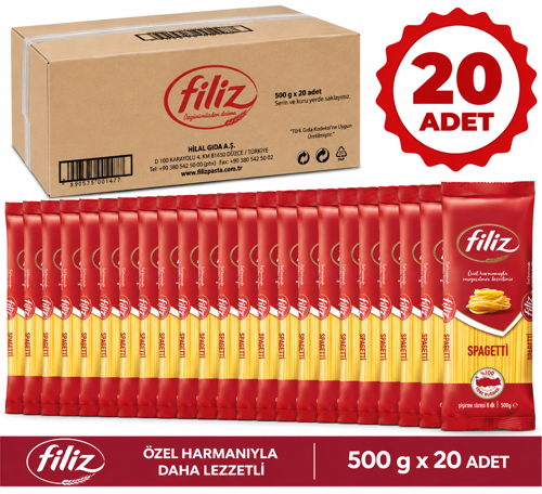 Spagetti Makarna 500 g 20 Adet - Pratik Lezzet %100 Türk Buğdayı - Güven Bitkisel
