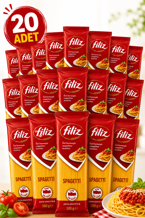 Spagetti Makarna 500 g 20 Adet - Pratik Lezzet %100 Türk Buğdayı - Güven Bitkisel