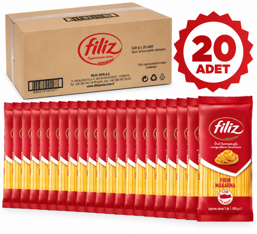 Fırın Makarna 500 g 20 Adet - Pratik Lezzet %100 Türk Buğdayı - Güven Bitkisel