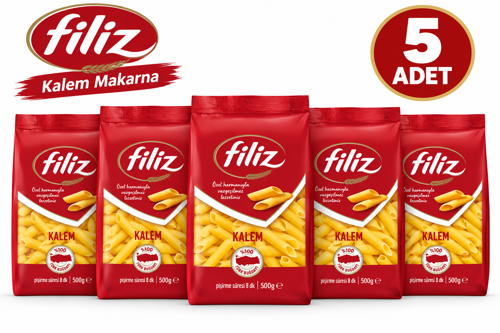 Kalem Makarna 500 g X 5 Adet - Pratik Lezzet %100 Türk Buğdayı - Güven Bitkisel