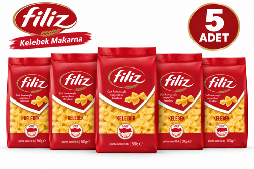 Kelebek Makarna 500 g X 5 Adet - Pratik Lezzet %100 Türk Buğdayı - Güven Bitkisel