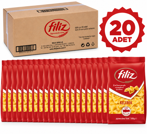 Kelebek Makarna 500 g 20 Adet - Pratik Lezzet %100 Türk Buğdayı - Güven Bitkisel