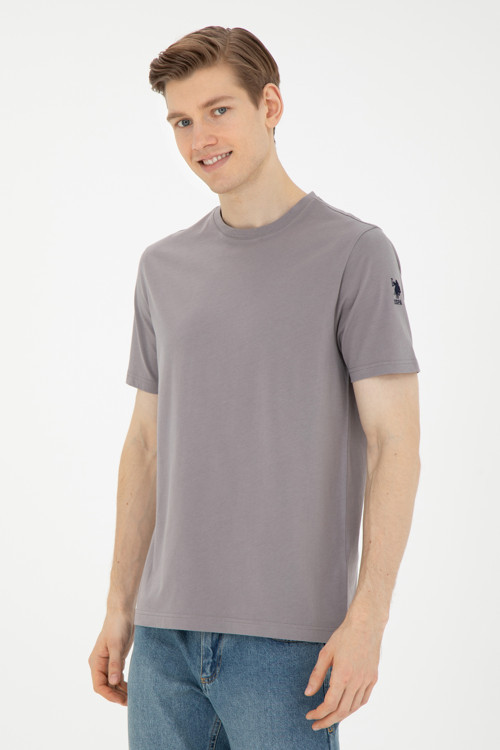 Erkek Gri Basic Tişört50284618-VR024