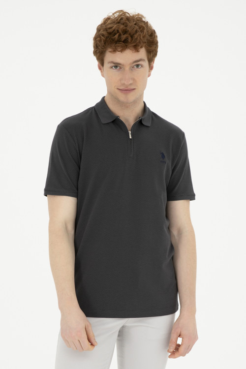 Erkek Regular Fit Polo Yaka Antrasit Tişört50288318-VR006
