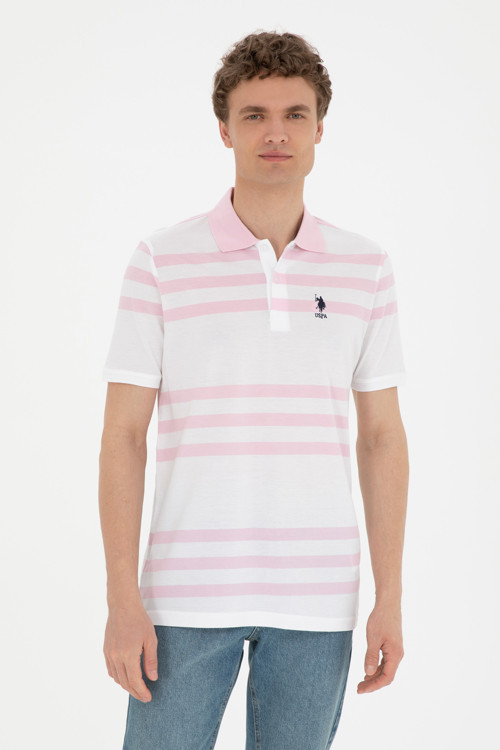 Erkek Regular Fit Polo Yaka Pembe Tişört50281842-VR041