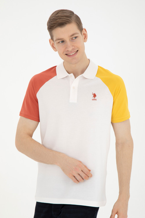 Erkek Regular Fit Polo Yaka Ekru Tişört50281957-VR019