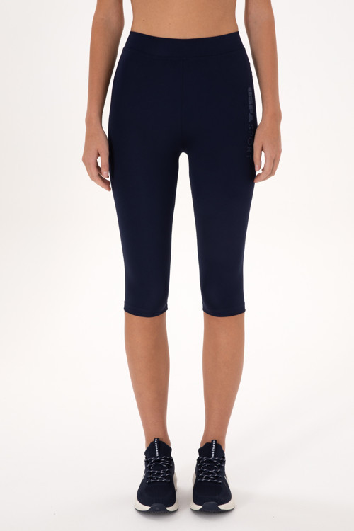 Kadın Lacivert Yüksek Bel Capri Spor Tayt50284265-VR033