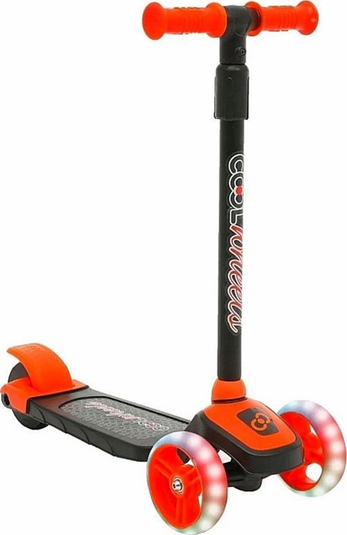 Kaliteli Turuncu Çocuk Scooter Coll Wheels Led Işıklı 3 Tekerlekli Yükseklik Ayarlı Twist Scooter