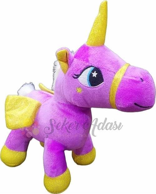Kanatlı Boynuzlu Unicorn Pony At Peluş Oyuncak 20 cm