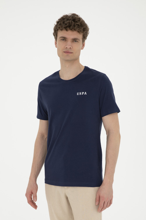 Erkek Regular Fit Bisiklet Yaka Lacivert Tişört50281077-VR033