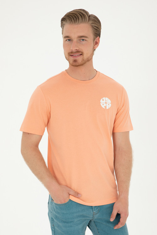 Erkek Regular Fit Bisiklet Yaka Somon Tişört50287037-VR047