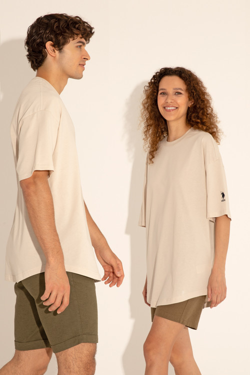 Erkek Comfort Long Fit Bisiklet Yaka Taş Tişört50284629-VR049