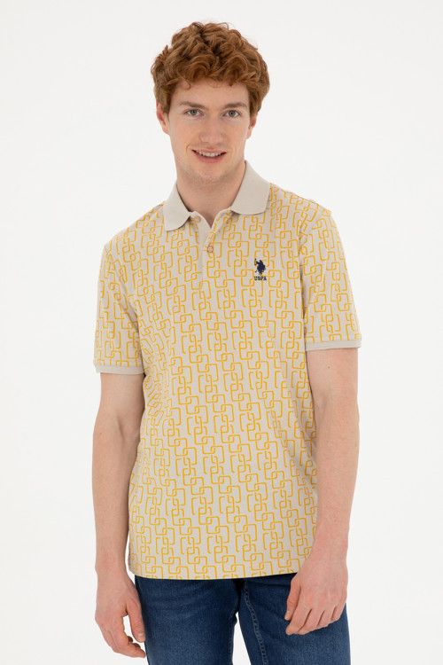 Erkek Regular Fit Polo Yaka Safran Tişört50288480-VR043