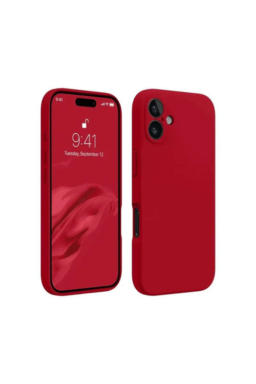 iPhone 16 Kılıf First Silikon - Kırmızı