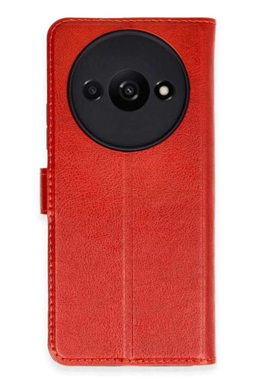 Redmi A3 4G Kılıf Trend S Plus Kapaklı Kılıf - Kırmızı