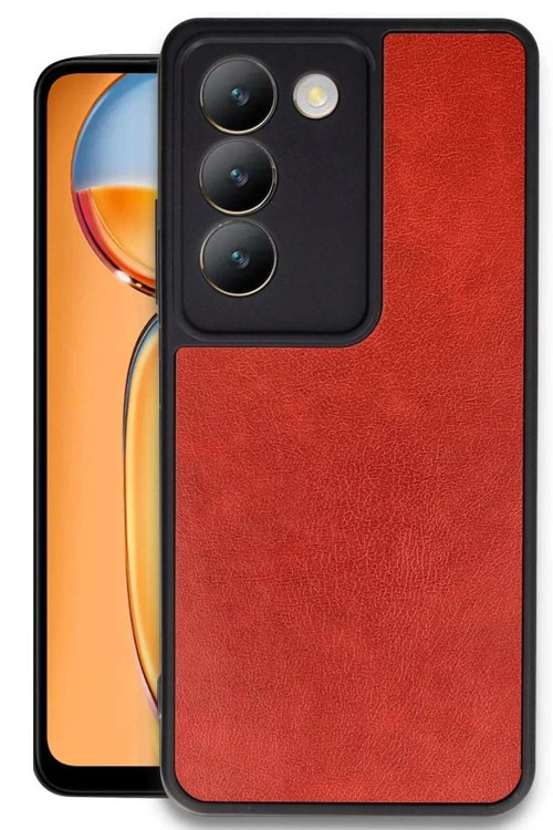 V30 Lite 4G Kılıf Aras Deri Kapak - Kırmızı