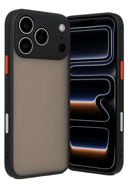 iPhone 17 Pro Max Kılıf Montreal Silikon Kapak - Siyah