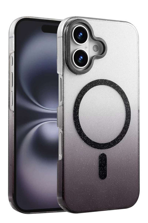 iPhone 16 Plus Glossy Magsafe Kapak - Siyah
