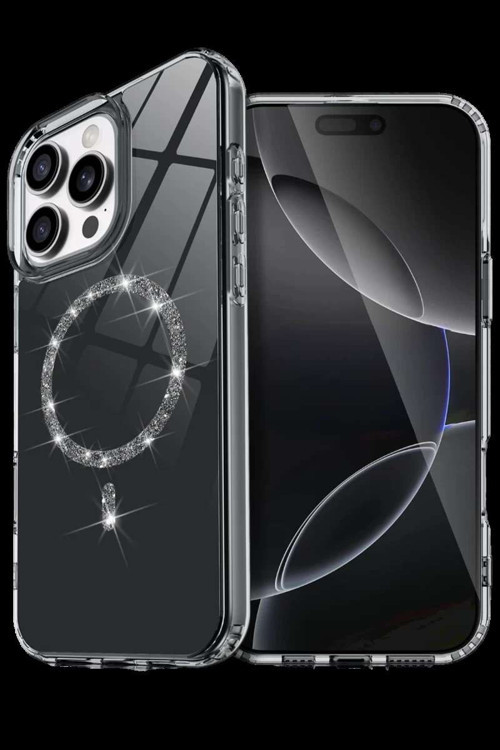 iPhone 15 Pro Max Live Diamond Magsafe Kapak - Siyah