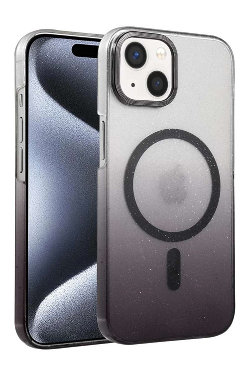 iPhone 15 Plus Glossy Magsafe Kapak - Siyah