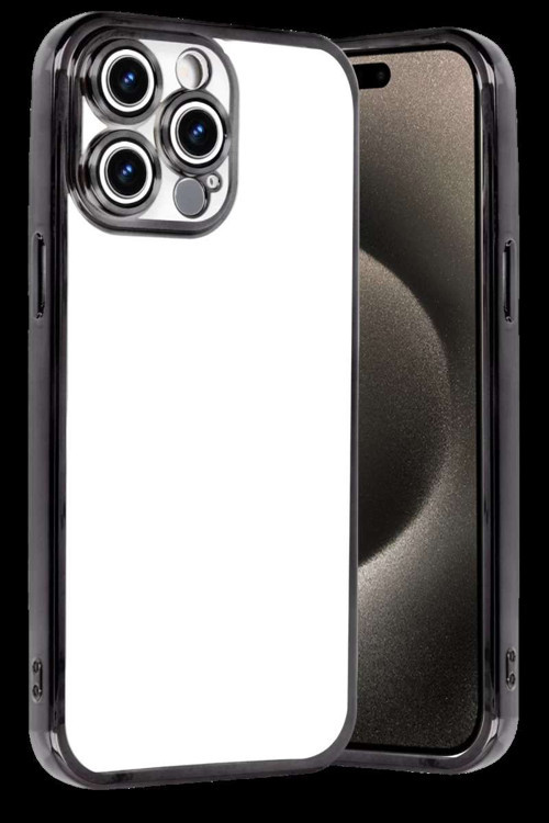 iPhone 15 Pro Max Razer Lensli Silikon - Siyah