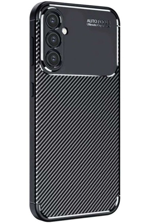 Galaxy A56 Kılıf Auto Focus Karbon Kapak - Siyah
