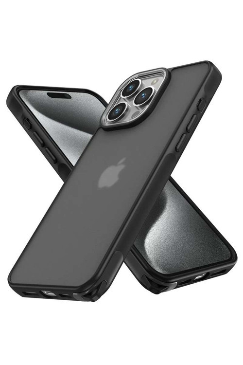 iPhone 15 Pro Max Kılıf Elegant Kapak - Siyah