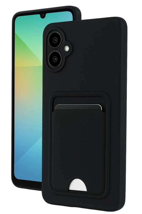 Galaxy A06 Kılıf Kelvin Kartvizitli Silikon - Siyah